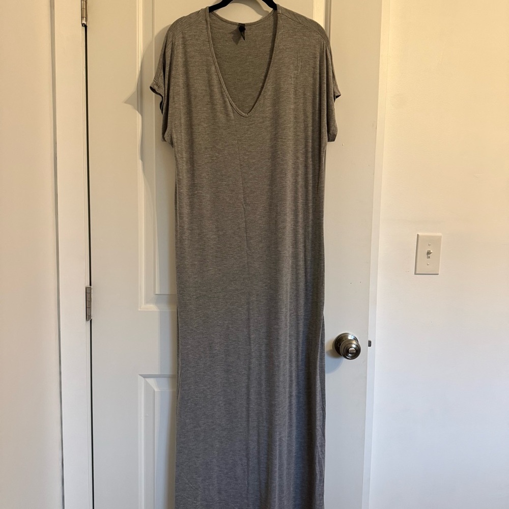 Casual Gray Midi Dress